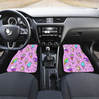 Colorful Funny Cute Ice Cream Car Floor Mats