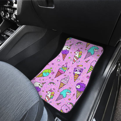 Colorful Funny Cute Ice Cream Car Floor Mats