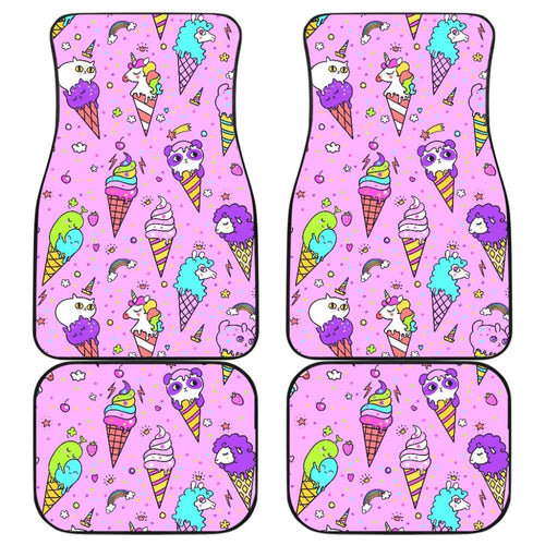 Colorful Funny Cute Ice Cream Car Floor Mats