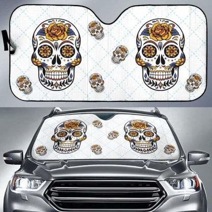 Sugar Skull Car Auto Sun Shades Auto Sun Shade