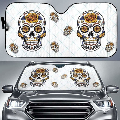 Sugar Skull Car Auto Sun Shades Auto Sun Shade