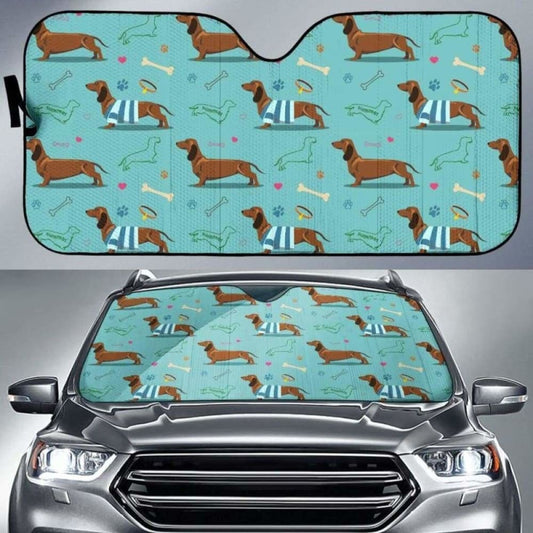 Dachshund Decorative Background Car Auto Sun Shades