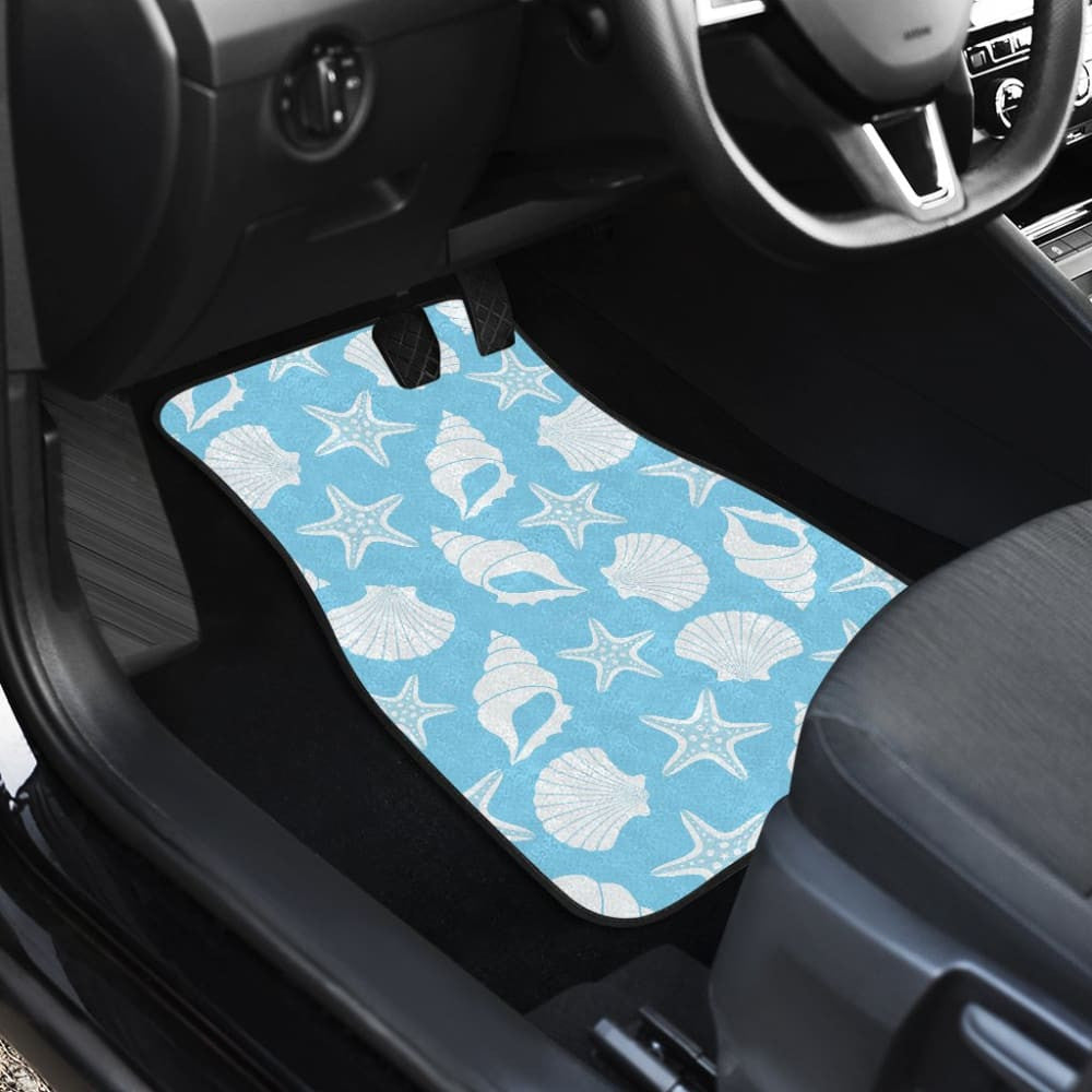 Sea-blue Seashells Car Floor Mats