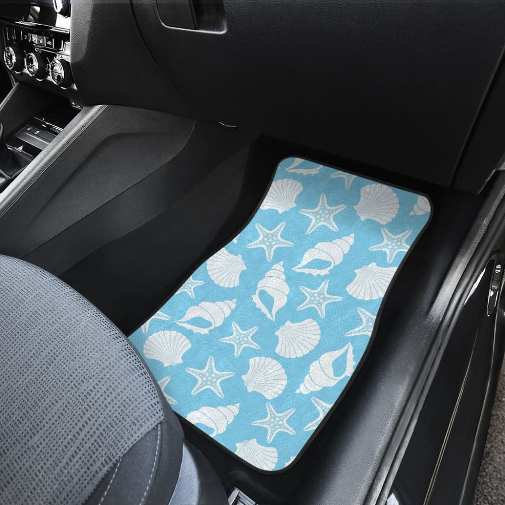 Sea-blue Seashells Car Floor Mats