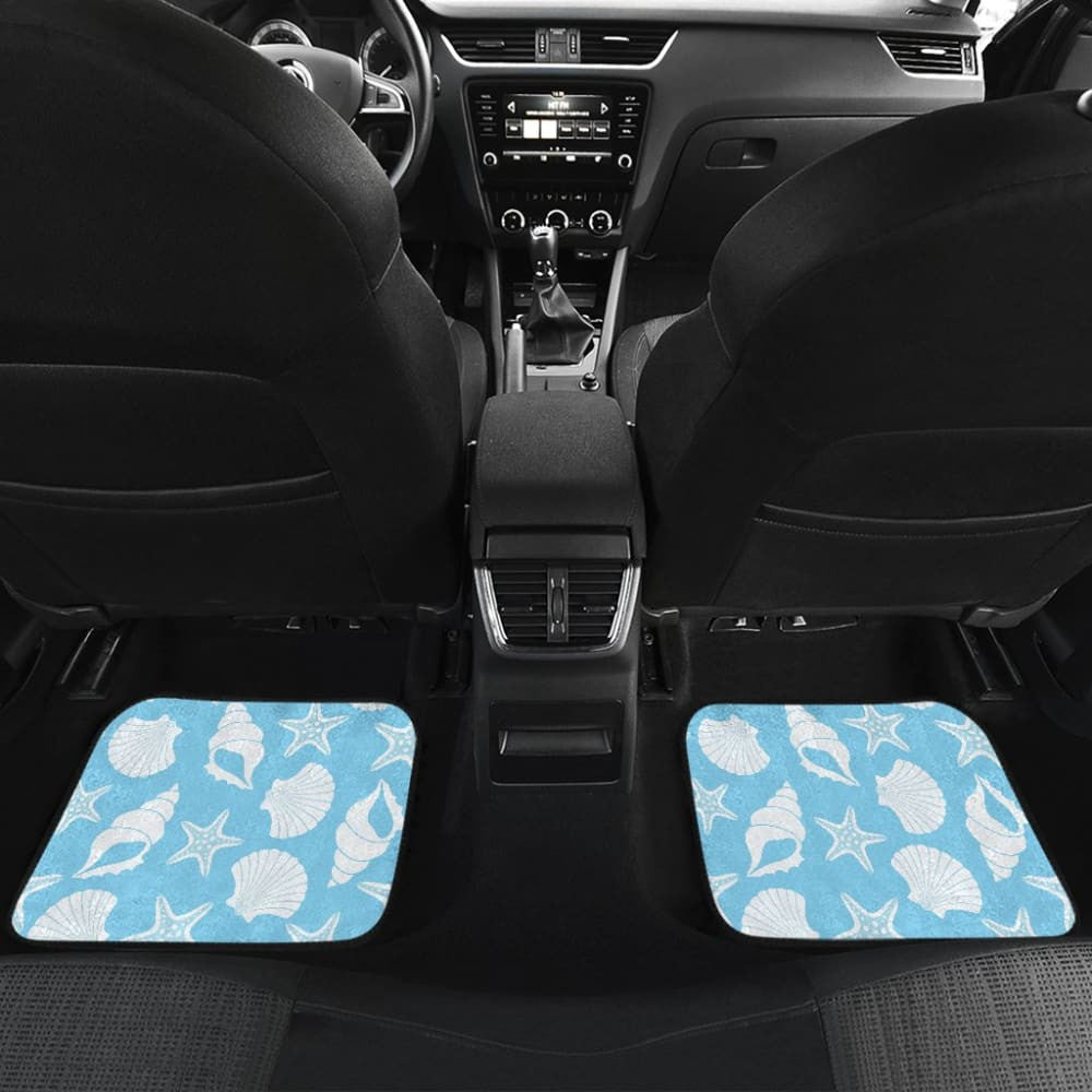 Sea-blue Seashells Car Floor Mats