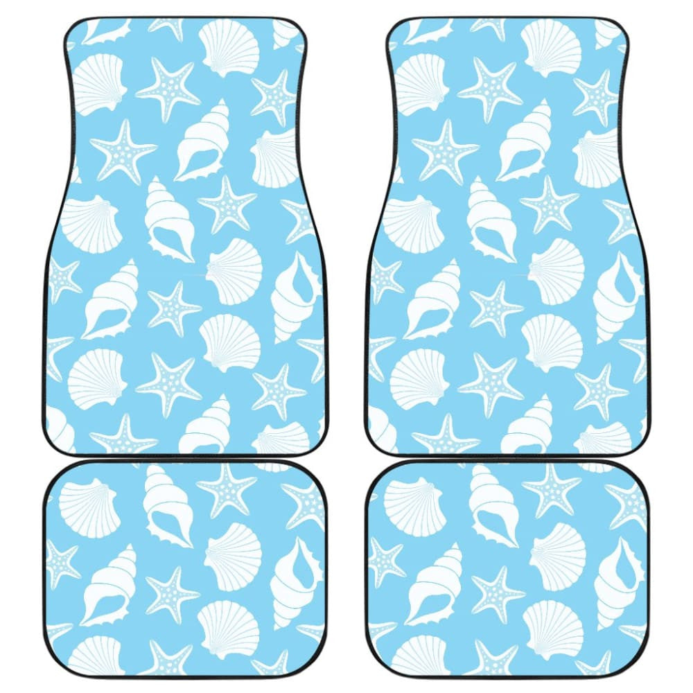 Sea-blue Seashells Car Floor Mats