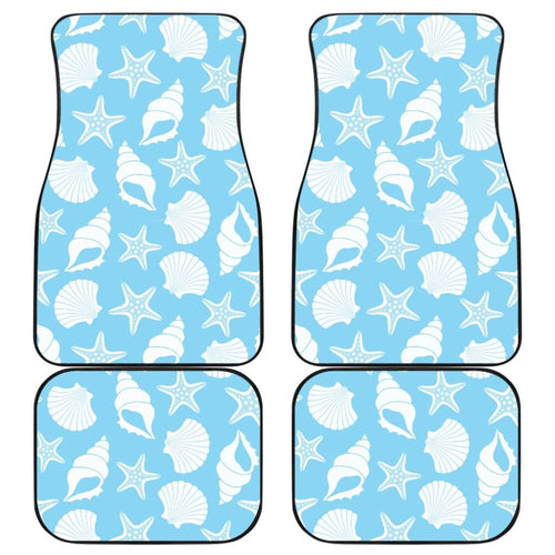 Sea-blue Seashells Car Floor Mats