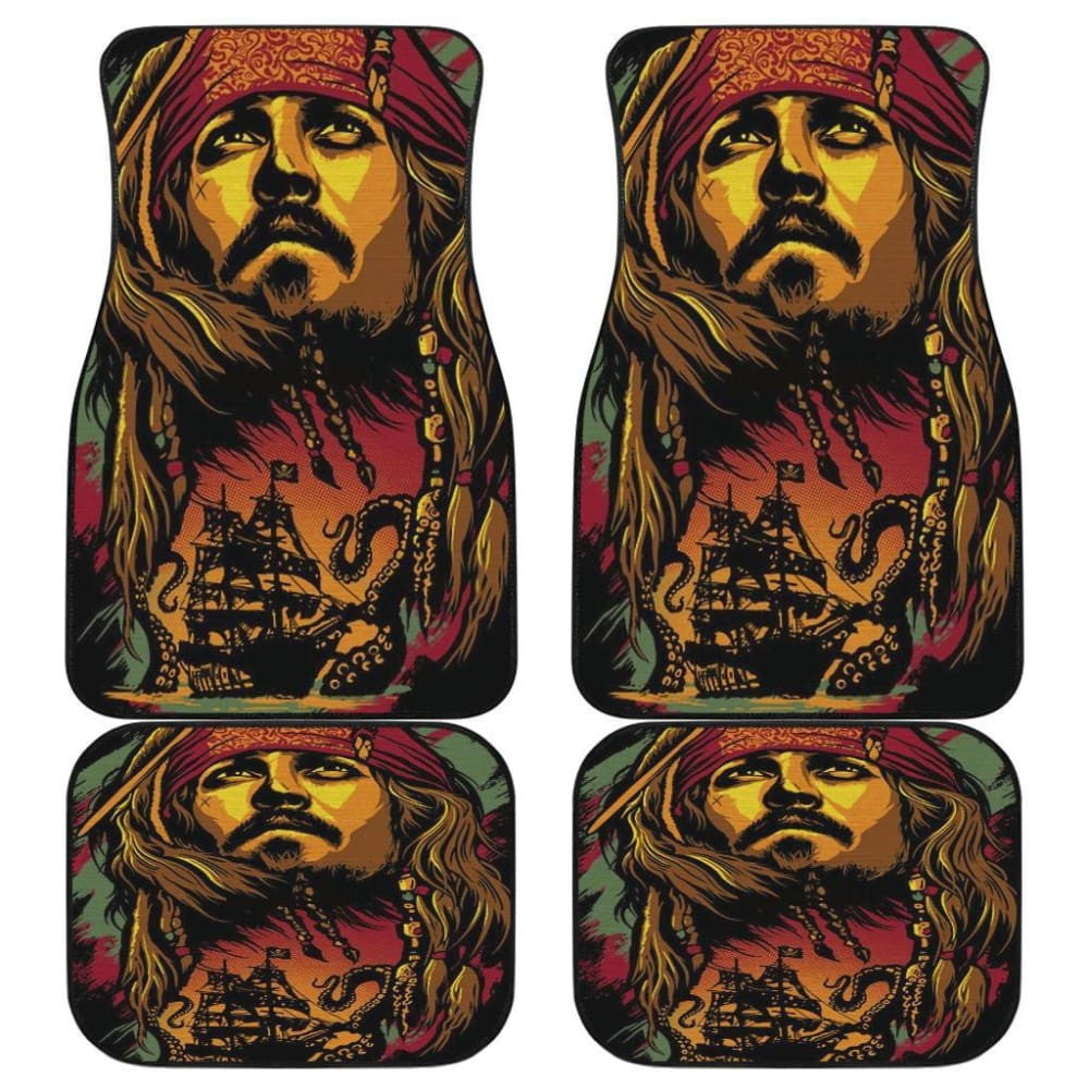 Jack Sparrow Art Car Floor Mats Pirates Of The Caribbean