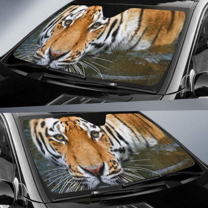 Tiger Close Up Zoo Hd Car Sun Shade