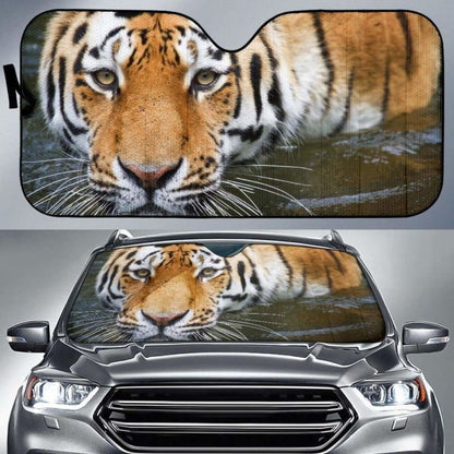 Tiger Close Up Zoo Hd Car Sun Shade