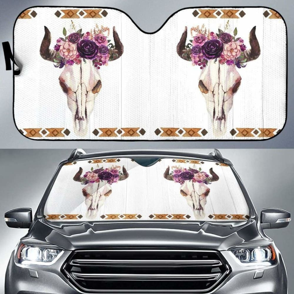 Cow Skull Car Sun Shades