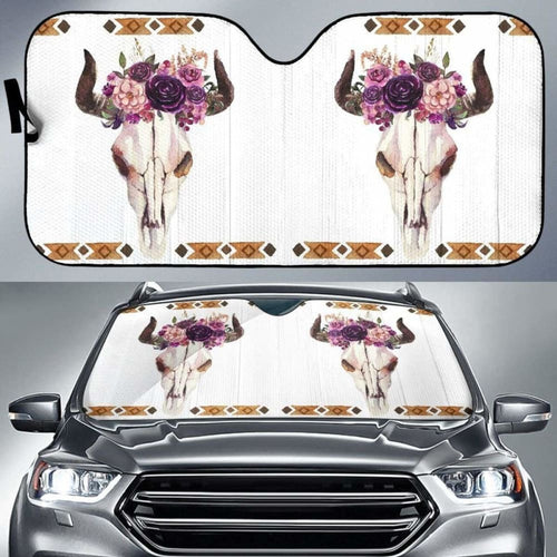 Cow Skull Car Sun Shades