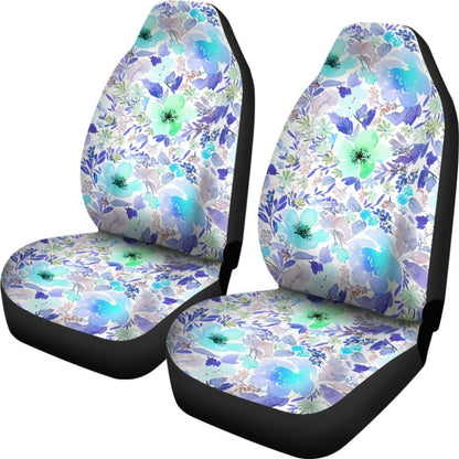 Floral Watercolor Purple Feminine Car Seat Cover