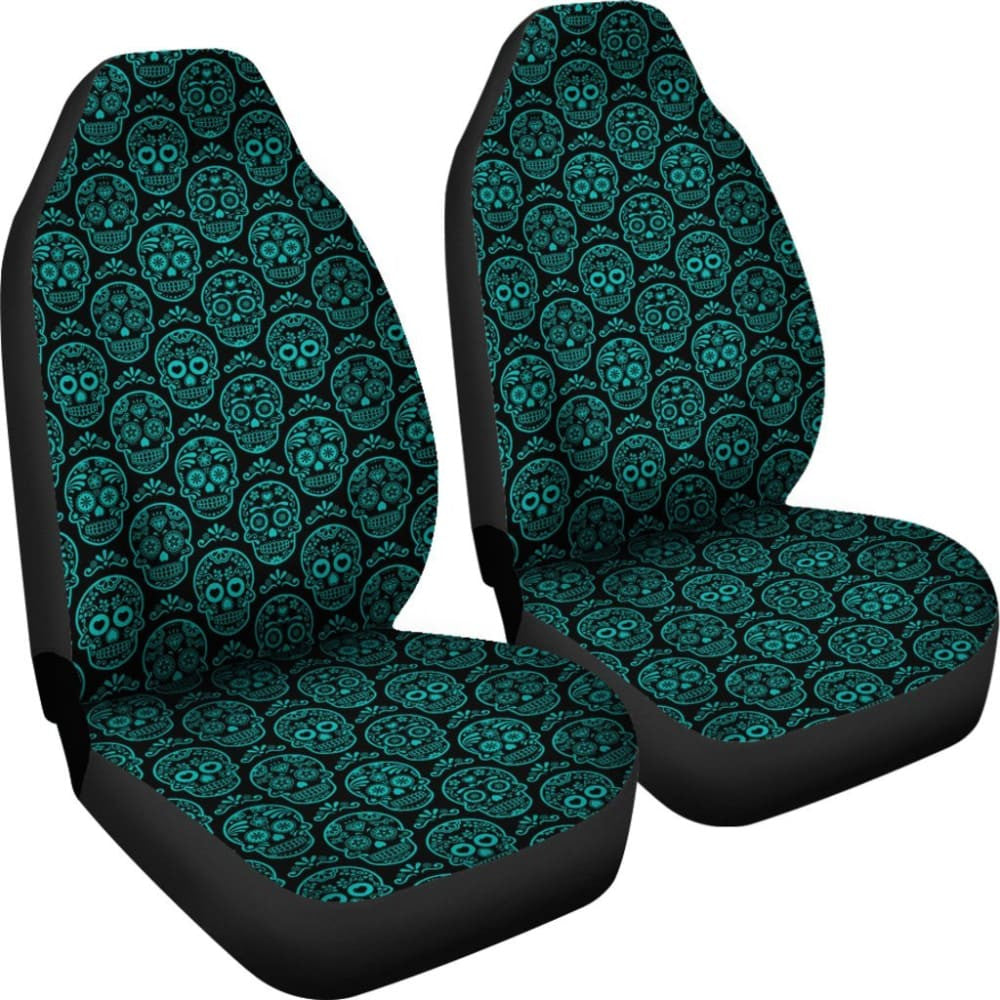 Set Of Sugar Skull Car Seat Covers