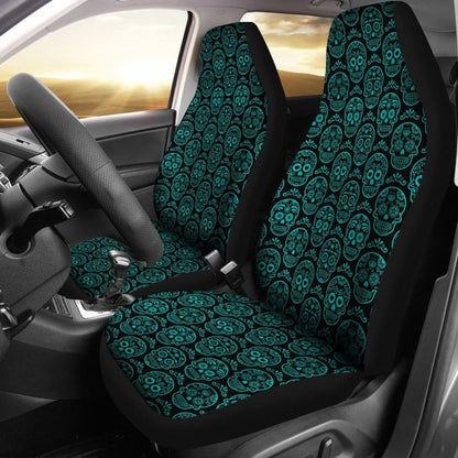 Set Of Sugar Skull Car Seat Covers