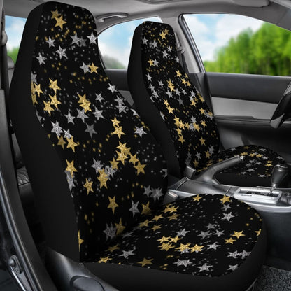 Gold & Silver Stars Car Seat Covers