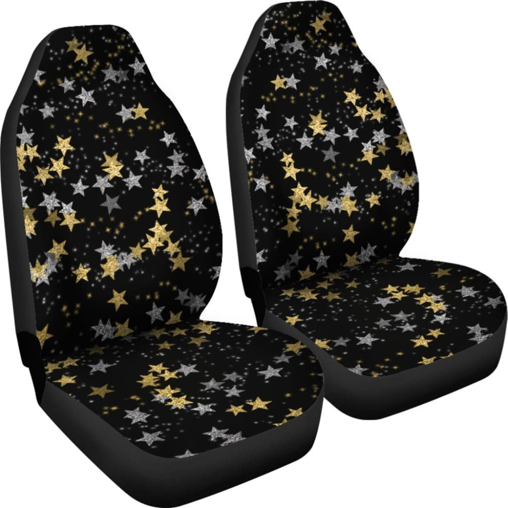 Gold & Silver Stars Car Seat Covers