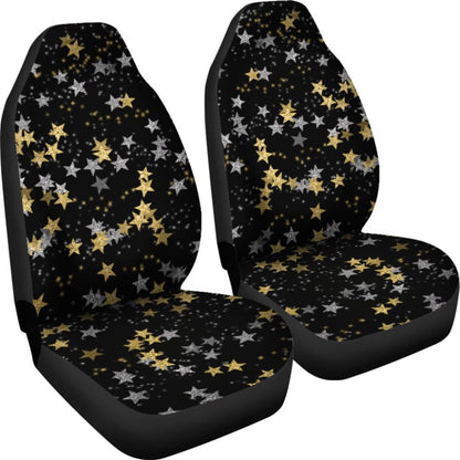 Gold & Silver Stars Car Seat Covers