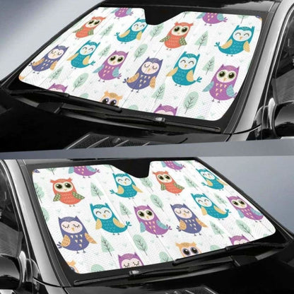 Cute Owl Pattern Car Auto Sun Shades