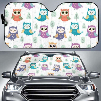 Cute Owl Pattern Car Auto Sun Shades