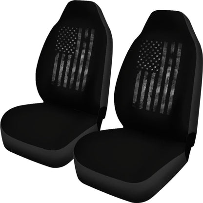 American Flag Black Car Seat Covers