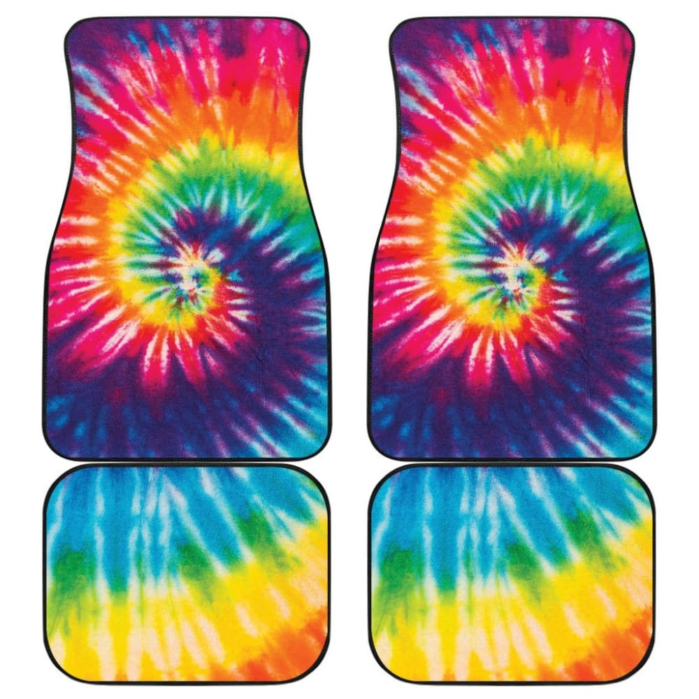 Colorful Tie Dye Spiral Car Floor Mats