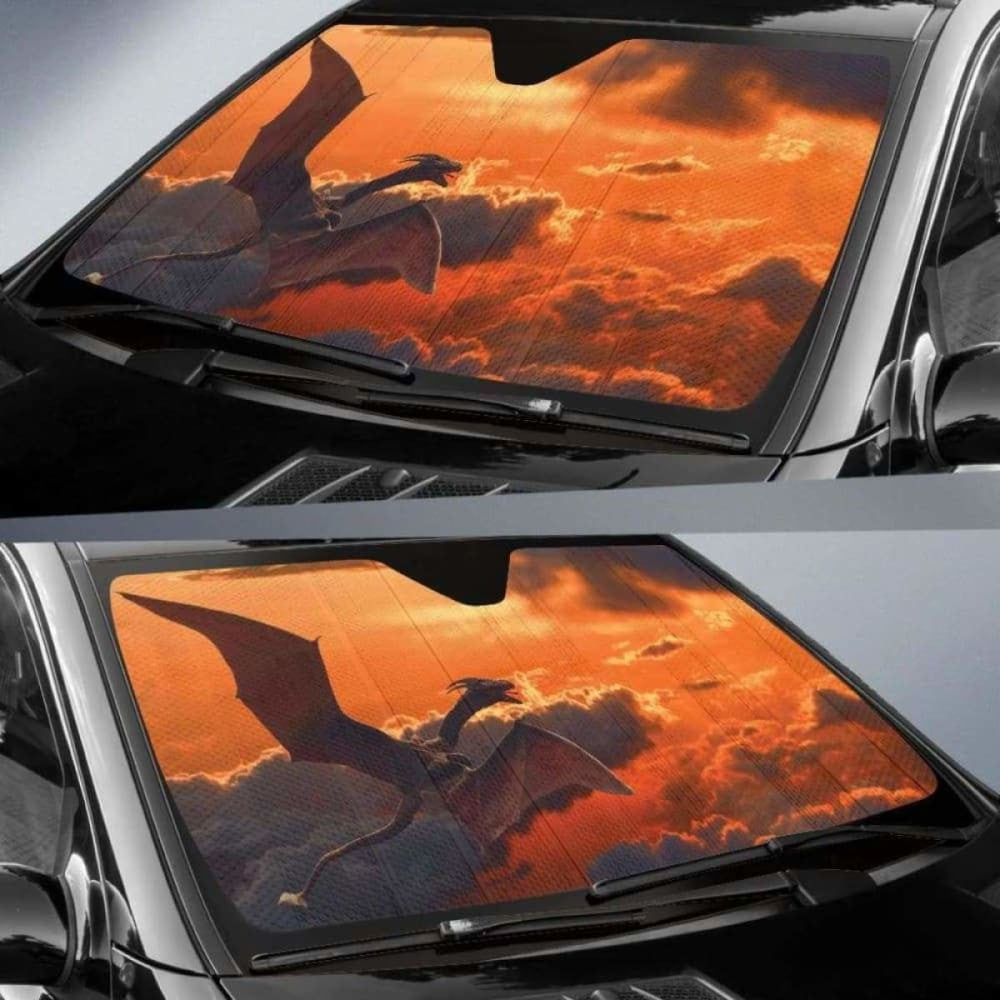 Flying Dragon Sunset Clouds Auto Sun Shades