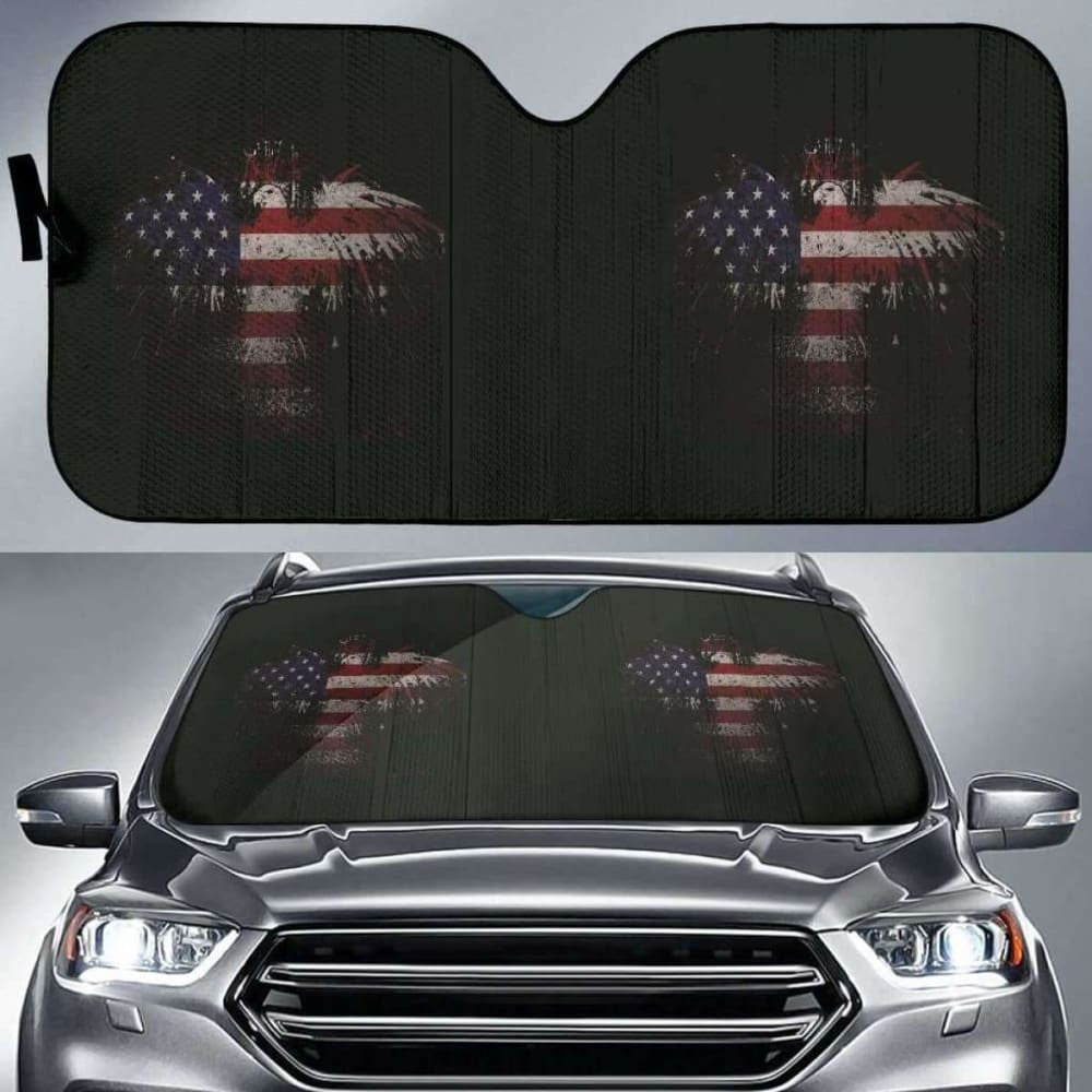 Usa Eagle Flag Auto Sun Car Shades