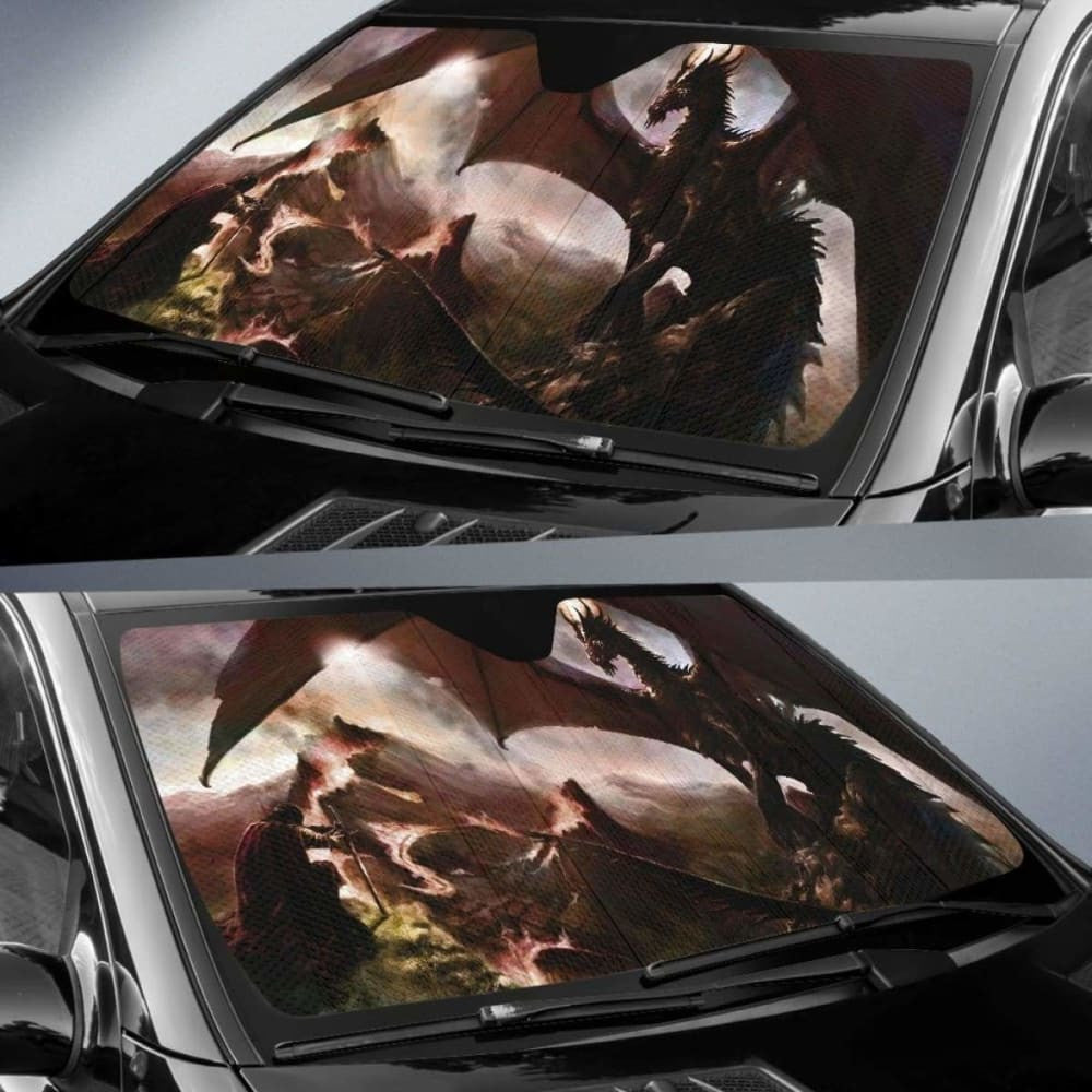 Knight And Dragon Sun Shade amazing best gift ideas