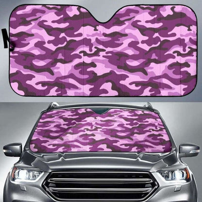 Purple Camouflage Car Sun Shades
