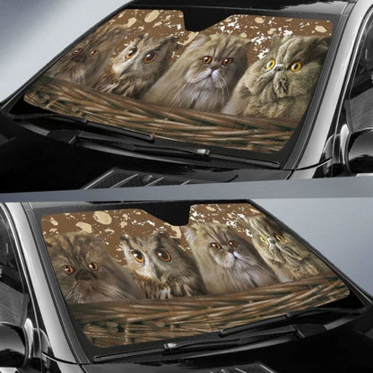 Cats And Owl Auto Sun Shade