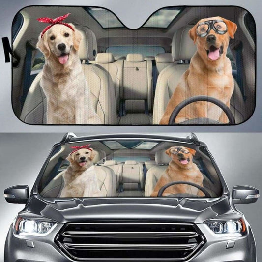 Golden Retriever Auto Sun Shade