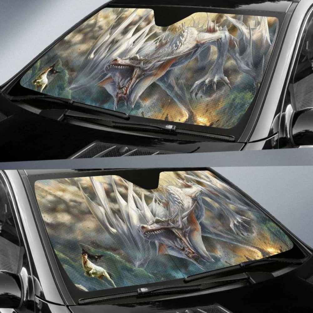 White Dragon Attack Sun Shade amazing best gift ideas