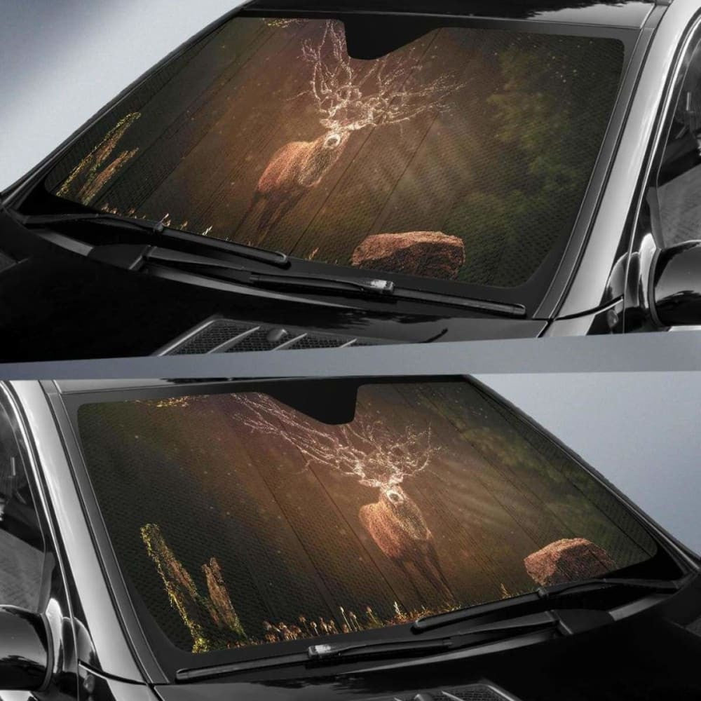 Deer Hirsch Forest SunlightK K Car Sun Shade