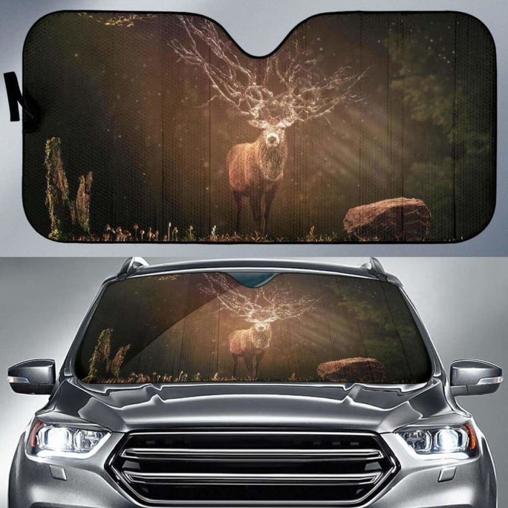 Deer Hirsch Forest SunlightK K Car Sun Shade