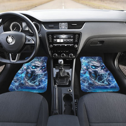 Amazing Blue Music Headphone Gothic Skull Car Floor Mats