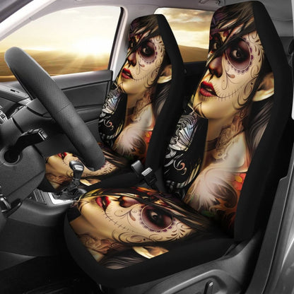 Pcs Sugar Skull Girl Car Seat Covers