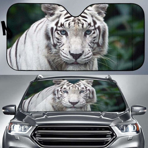 White Tiger Zoo Hd Car Sun Shade