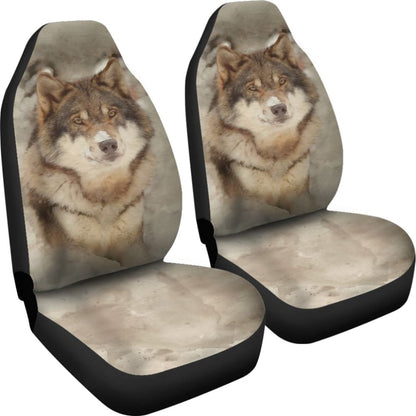 Snow Wolf Car Seat Covers