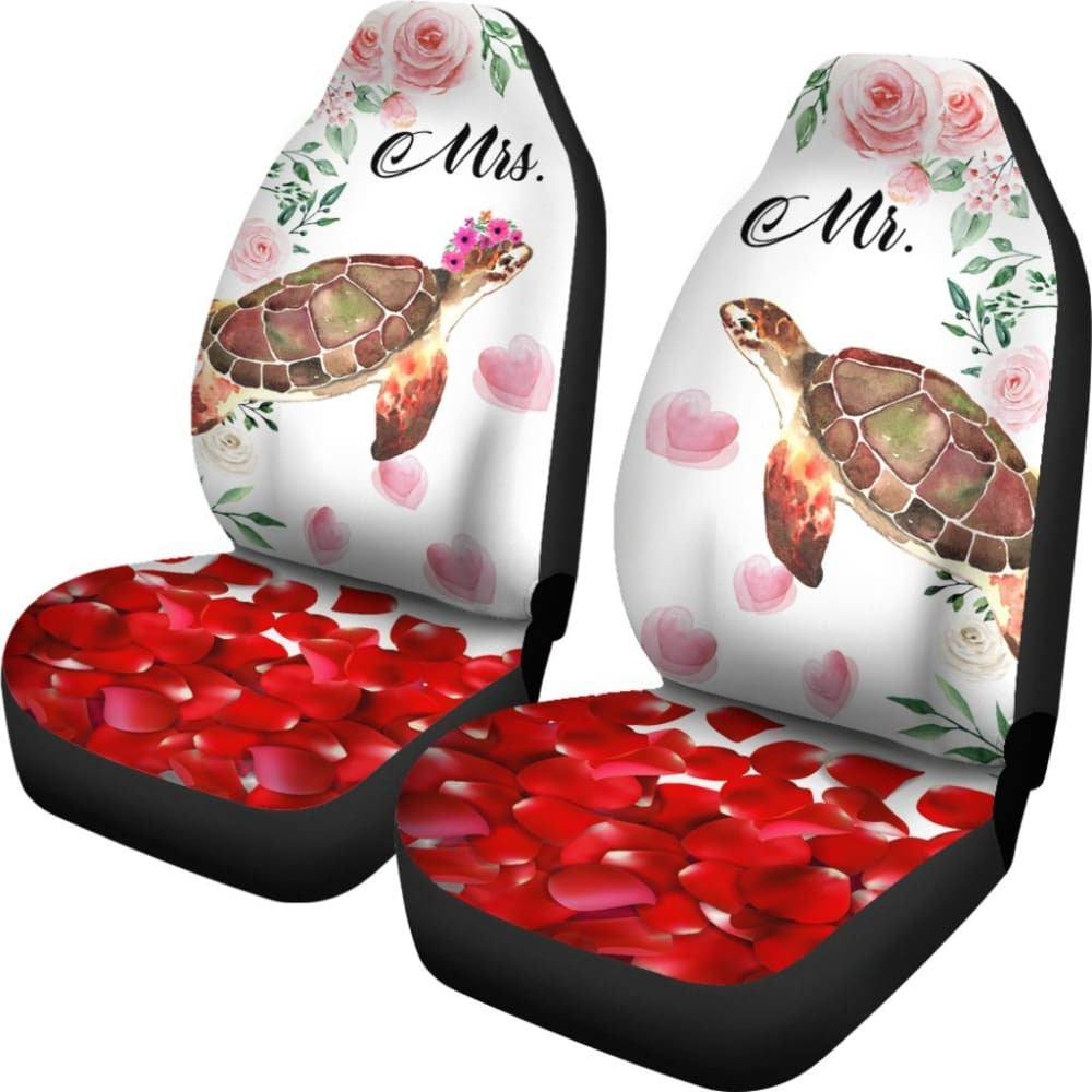 Mr And Mrs Turtle Car Seat Cover
