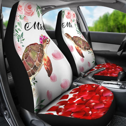 Mr And Mrs Turtle Car Seat Cover