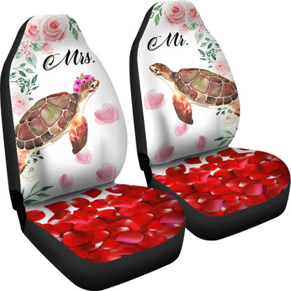 Mr And Mrs Turtle Car Seat Cover
