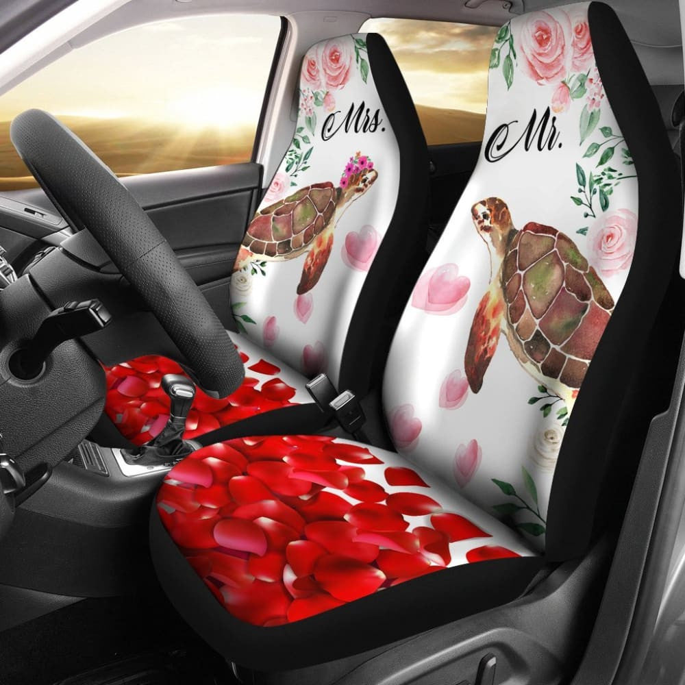 Mr And Mrs Turtle Car Seat Cover