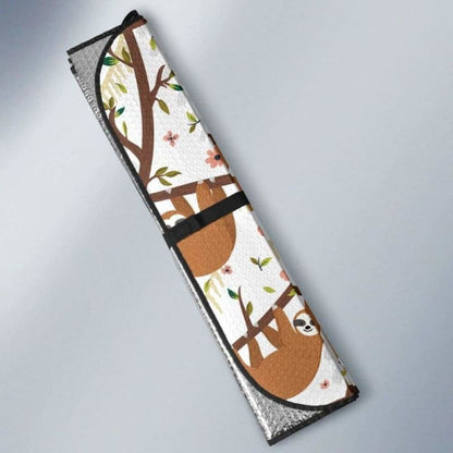 Sloths Hanging On The Tree Pattern Car Auto Sun Shades