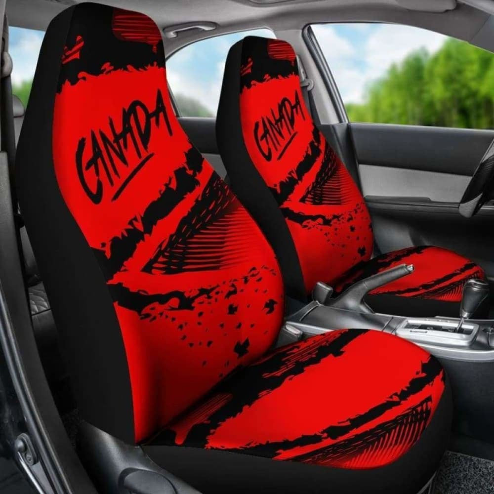 Canada Car Seat Covers - Red Black Color Blur Style -
