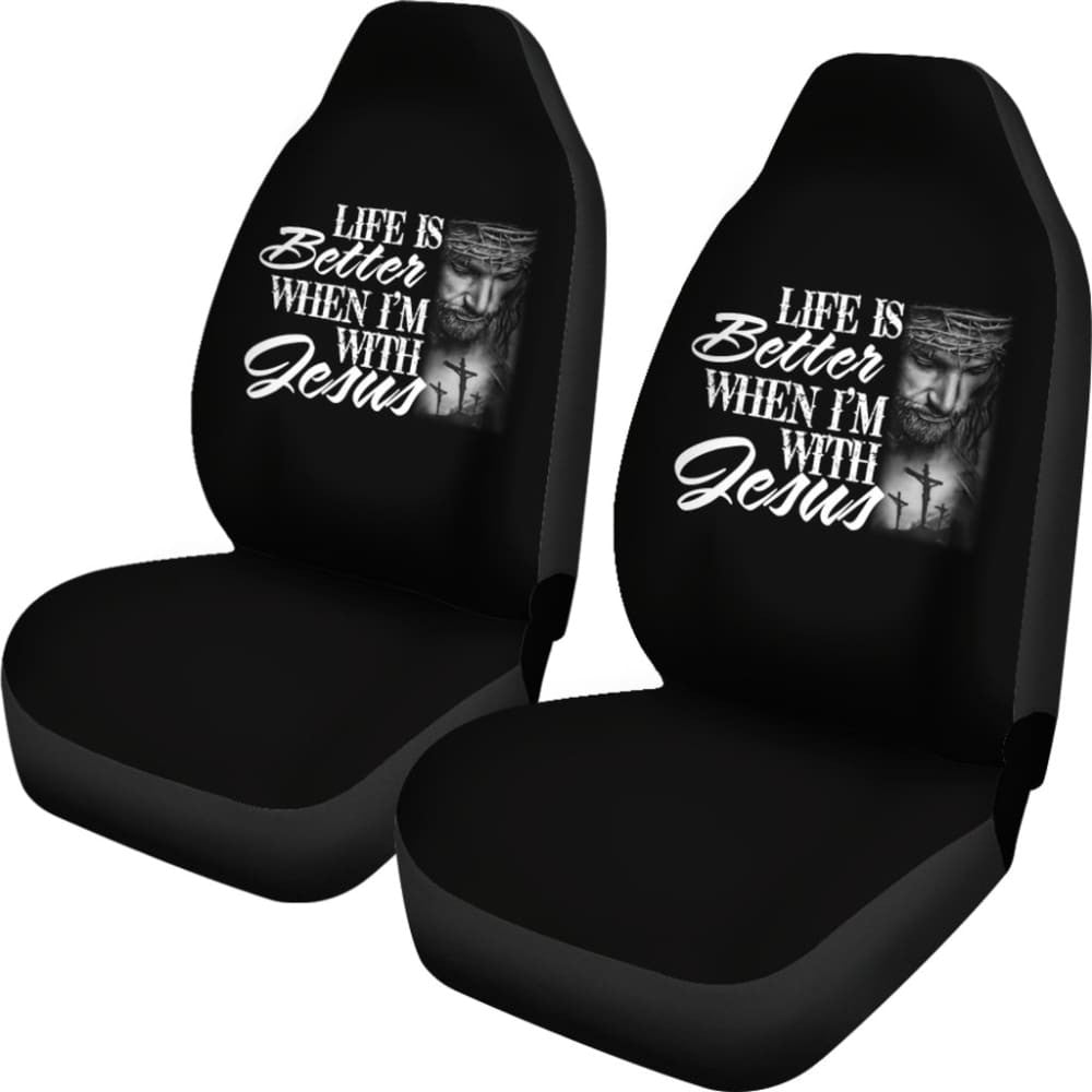 Life Is Better When I'm With Jesus Christian Car Seat Covers