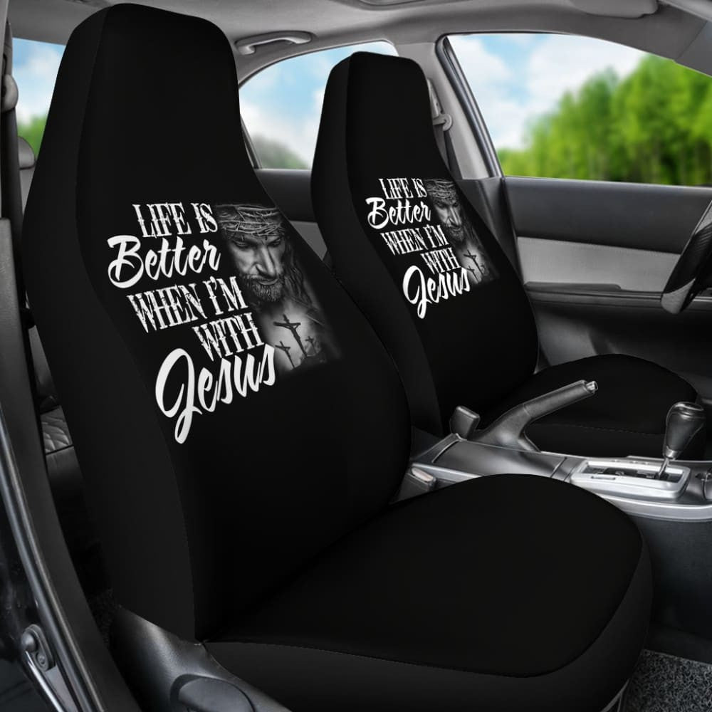 Life Is Better When I'm With Jesus Christian Car Seat Covers