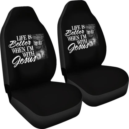 Life Is Better When I'm With Jesus Christian Car Seat Covers