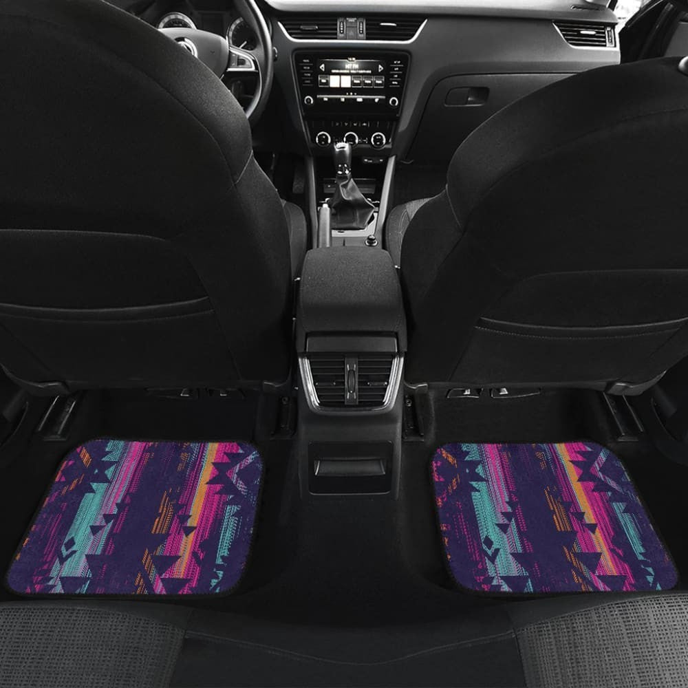 Colorful Boho Aztec Streaks Car Floor Mats