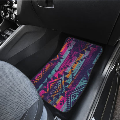 Colorful Boho Aztec Streaks Car Floor Mats